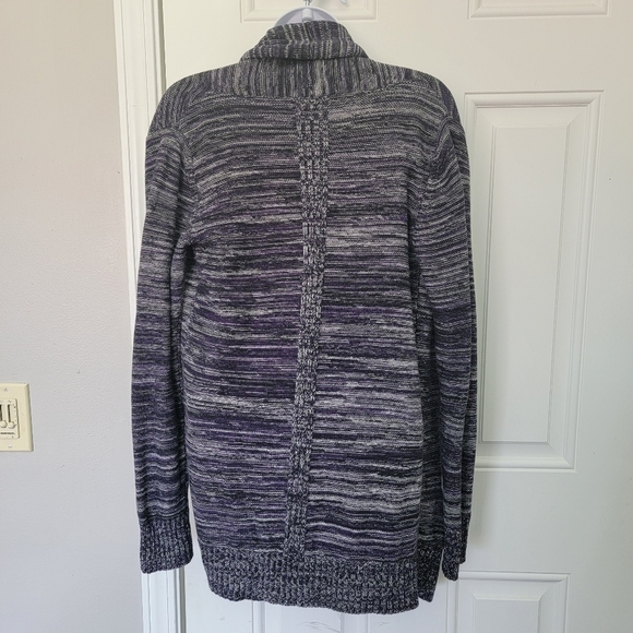 Wilfred Aritzia Flaubert Open  Cardigan Silk Casmere Blend Purple Black Marl S - Picture 7 of 11